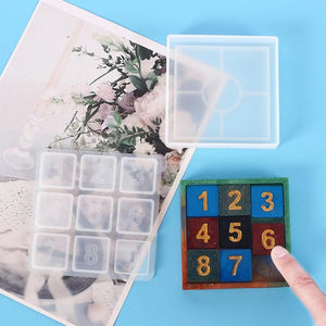 Alphabet & Square Base Silicone Casting Resin Molds DIY Epoxy Chess