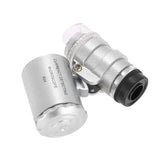 60X Mini Zoom LED UV Jewellers Loupe Microscope Magnifier Jewelry with LED Light