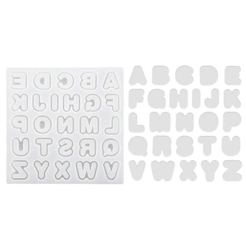 A to Mold Alphabets Shaker Silicone Molds DIY Jewelry Making