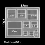 Resin Gem Heart Square Spherical Crystal Epoxy Resin Mold DIY Jewelry Making