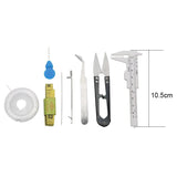 Jewelry Making Tools Set Big Eye Needles Tweezers Scissors DIY Beading Bracelet