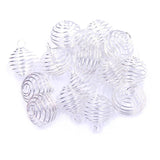 30 Pcs Spiral Bead Hollow Cages Stone Holder Necklace Cage Pendants