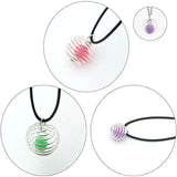 30 Pcs Spiral Bead Hollow Cages Stone Holder Necklace Cage Pendants