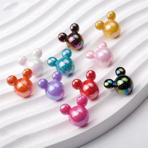20Pcs Mouse Acrylic Beads Jewelry Findings for DIY Crafts