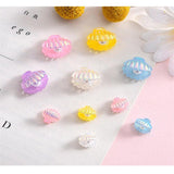 20Pcs Pearl Shell Resin Hairpin Charm Patch Jewelry