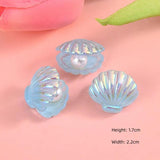 20Pcs Pearl Shell Resin Hairpin Charm Patch Jewelry