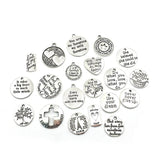 20 Silver Alloy Letter Pendants for Bracelets and Necklaces DIY Jewelry