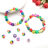100pcs Polymer Clay Beads Fruit Cartoon Alphabet Loose Bracelet Bead Jewelry