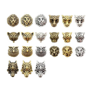 20pcs Retro Alloy Animal Bead Bracelet Necklace Vintage Large Hole Bead