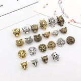 20pcs Retro Alloy Animal Bead Bracelet Necklace Vintage Large Hole Bead