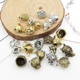 20pcs Retro Alloy Animal Bead Bracelet Necklace Vintage Large Hole Bead