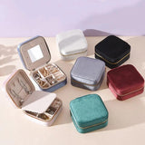Plush Velvet Geometric Jewelry Storage Box for Women