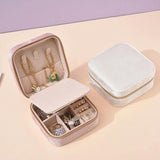Plush Velvet Geometric Jewelry Storage Box for Women