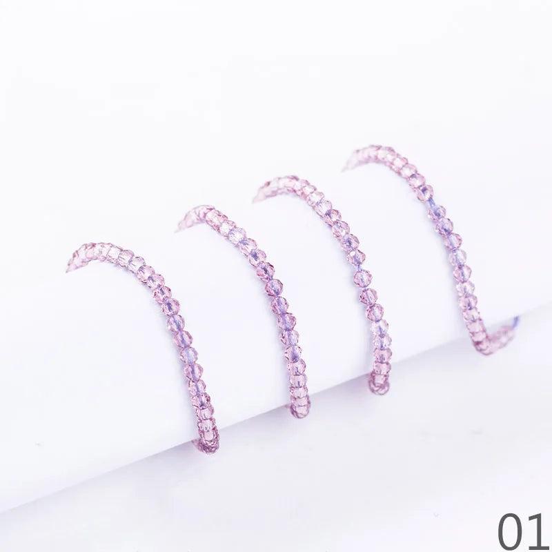 2mm Crystal Rondelle Beads for DIY Jewelry Making Crafts