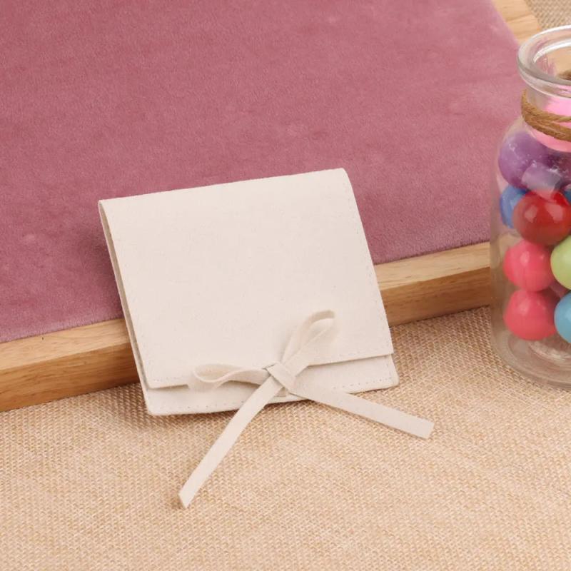 5pcs Microfiber Jewelry Gift Bags Wedding Ring Earrings Necklace Storage