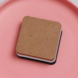 50PCS Brown Stud Earrings Display Cardboard Packaging Cards 7x7cm