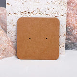 50PCS Brown Stud Earrings Display Cardboard Packaging Cards 7x7cm