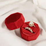 Portable Mini Ring Box Jewelry Organizer Display Travel Engagement Wedding Gift