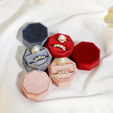 Portable Mini Ring Box Jewelry Organizer Display Travel Engagement Wedding Gift