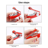 Portable Handheld Sewing Machine Mini Cordless Stitch DIY Clothes Leather