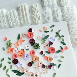 Mini Petal Leaf Combination Mold Polymer Clay Cutter DIY Jewelry Pottery Tools