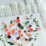 Mini Petal Leaf Combination Mold Polymer Clay Cutter DIY Jewelry Pottery Tools