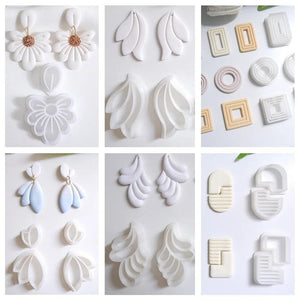 Polymer Clay Cutter for DIY Ceramic Earrings - Geometric Pattern Mold