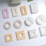 Polymer Clay Cutter for DIY Ceramic Earrings - Geometric Pattern Mold