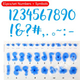 Alphabet Number Cake Stamp Set for Baking