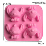 Cartoon Stitch Star Baby Silicone Mold Cake Chocolate Soap DIY Kitchen Acc
