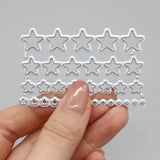 Mini Geometric Clay Cutter Carbon Steel Hollow Mold Heart-shaped / Star-shaped