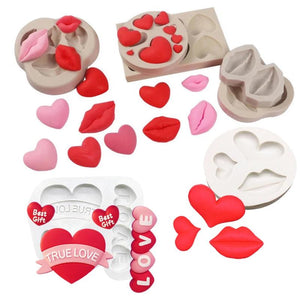 Lip Heart LOVE Shapes Silicone Mold for Baking