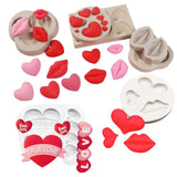 Lip Heart LOVE Shapes Silicone Mold for Baking