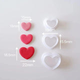 Heart Shaped Polymer Clay Cutters Wedding Party Gift Earring Mold