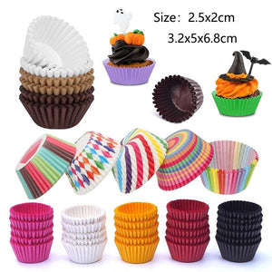 100 Mini Cake Paper Cups Baking Muffin Cupcake Liners Box Cup Case Tray