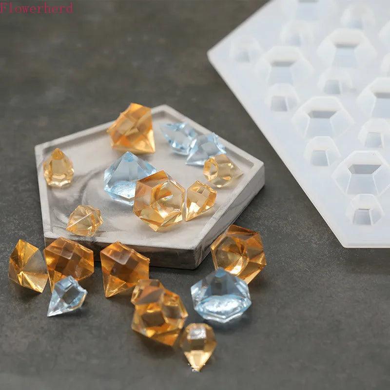 27-Hole Mirror Crystal Diamond Epoxy Mold Silicone Mold