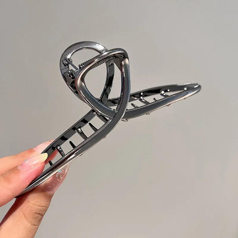Korea Hair Claw Clips Solid Transparent Resin Shark Clip Hairpin