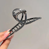 Korea Hair Claw Clips Solid Transparent Resin Shark Clip Hairpin