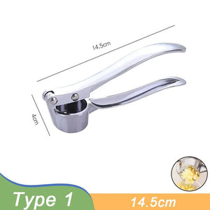 Stainless Steel Garlic Press Mincer Kitchen Squeezer Masher