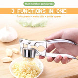 Stainless Steel Garlic Press Mincer Kitchen Squeezer Masher
