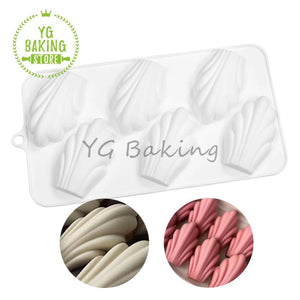 6-Hole Madeleine Chocolate Mousse Mould DIY Shell Cake Silicone Mold
