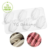 6-Hole Madeleine Chocolate Mousse Mould DIY Shell Cake Silicone Mold