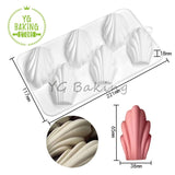 6-Hole Madeleine Chocolate Mousse Mould DIY Shell Cake Silicone Mold