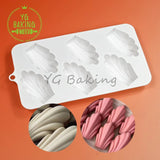 6-Hole Madeleine Chocolate Mousse Mould DIY Shell Cake Silicone Mold