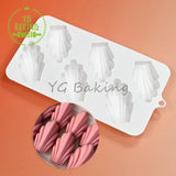 6-Hole Madeleine Chocolate Mousse Mould DIY Shell Cake Silicone Mold