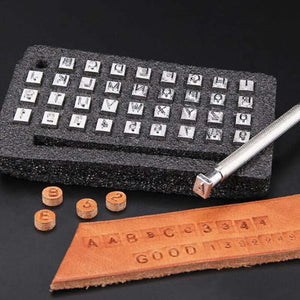 Leather Stamping Kit Alphabet Number Stampers Tools DIY Craft Carving Set