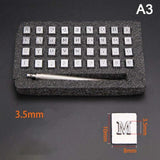 Leather Stamping Kit Alphabet Number Stampers Tools DIY Craft Carving Set