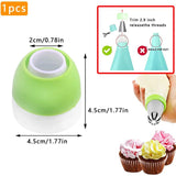 6Pcs Icing Piping Nozzles Tips Cake Decorating Converter Coupler Tool