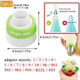 6Pcs Icing Piping Nozzles Tips Cake Decorating Converter Coupler Tool