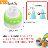 6Pcs Icing Piping Nozzles Tips Cake Decorating Converter Coupler Tool